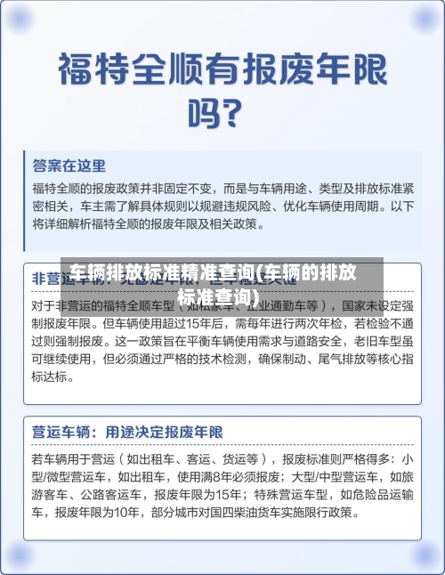 车辆排放标准精准查询(车辆的排放标准查询)