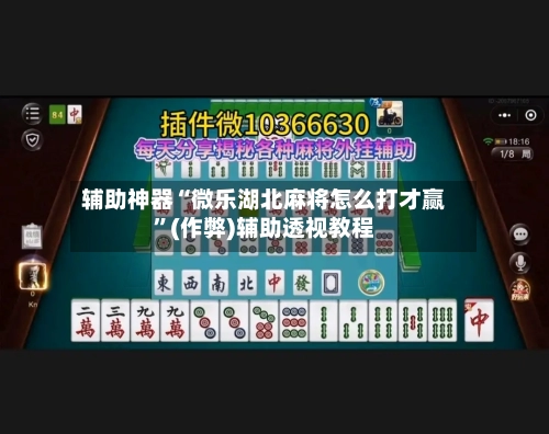 辅助神器“微乐湖北麻将怎么打才赢”(作弊)辅助透视教程