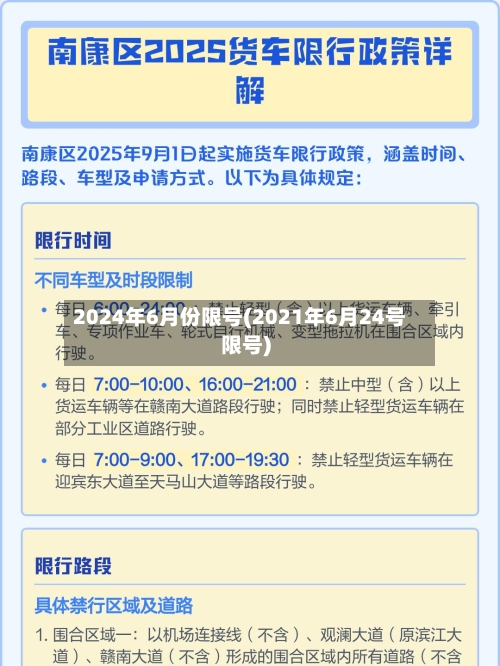 2024年6月份限号(2021年6月24号限号)