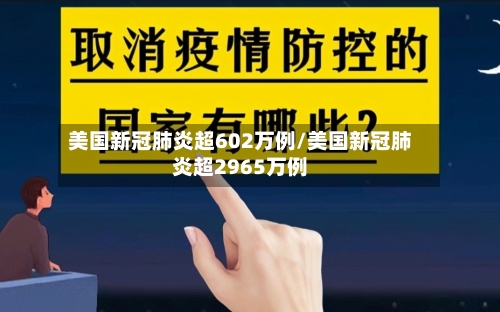 美国新冠肺炎超602万例/美国新冠肺炎超2965万例-第2张图片