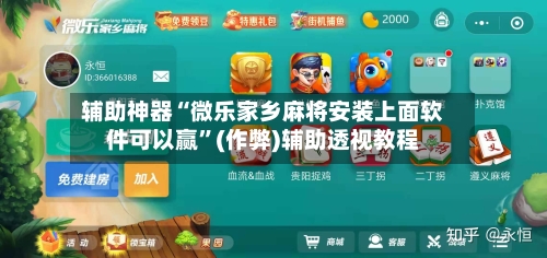 辅助神器“微乐家乡麻将安装上面软件可以赢	”(作弊)辅助透视教程-第2张图片