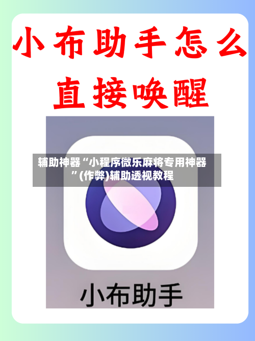 辅助神器“小程序微乐麻将专用神器”(作弊)辅助透视教程-第2张图片