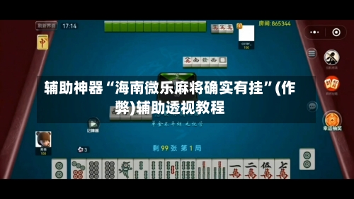辅助神器“海南微乐麻将确实有挂”(作弊)辅助透视教程-第3张图片