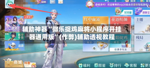 辅助神器“微乐捉鸡麻将小程序开挂器通用版”(作弊)辅助透视教程-第2张图片