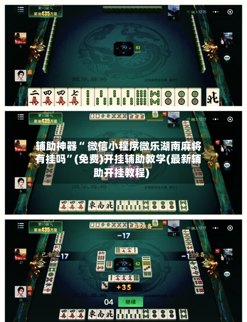 辅助神器“ 微信小程序微乐湖南麻将有挂吗	”(免费)开挂辅助教学(最新辅助开挂教程)-第3张图片
