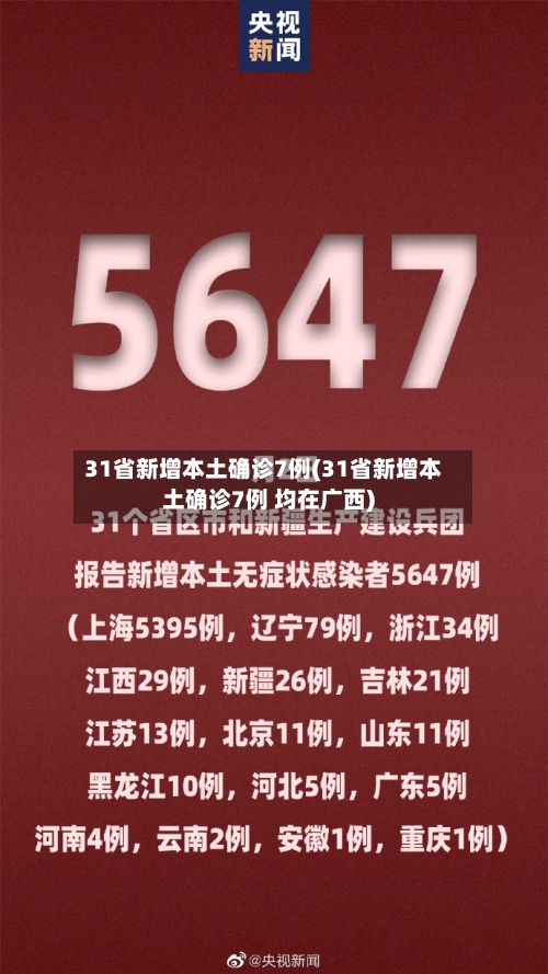 31省新增本土确诊7例(31省新增本土确诊7例 均在广西)