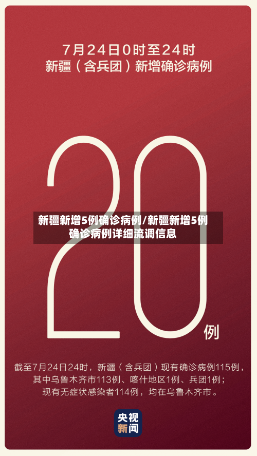 新疆新增5例确诊病例/新疆新增5例确诊病例详细流调信息