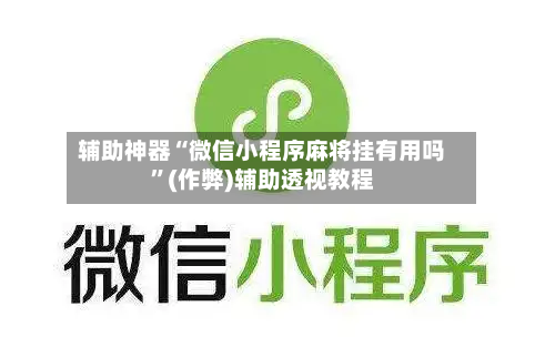 辅助神器“微信小程序麻将挂有用吗”(作弊)辅助透视教程-第3张图片