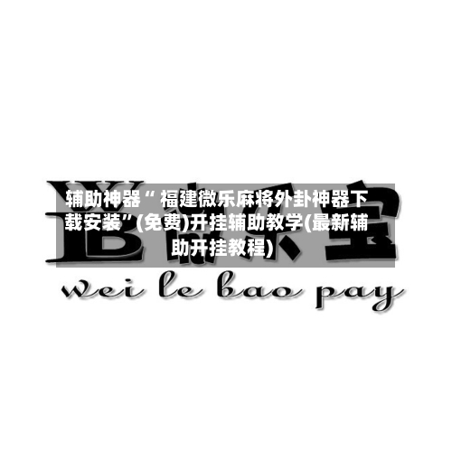 辅助神器“ 福建微乐麻将外卦神器下载安装”(免费)开挂辅助教学(最新辅助开挂教程)-第2张图片