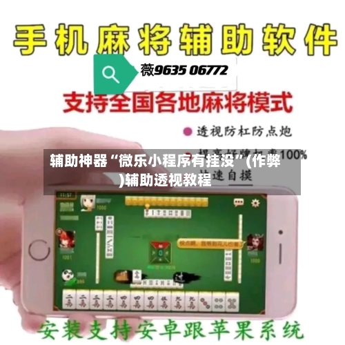 辅助神器“微乐小程序有挂没”(作弊)辅助透视教程