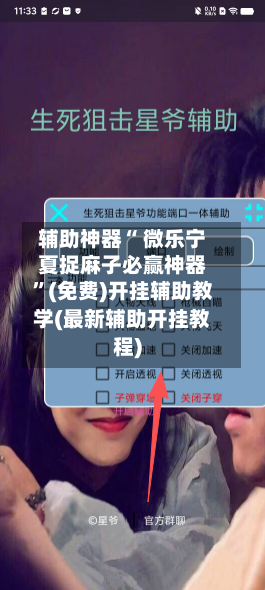 辅助神器“ 微乐宁夏捉麻子必赢神器”(免费)开挂辅助教学(最新辅助开挂教程)-第2张图片