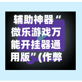 辅助神器“微乐游戏万能开挂器通用版	”(作弊)辅助透视教程-第3张图片