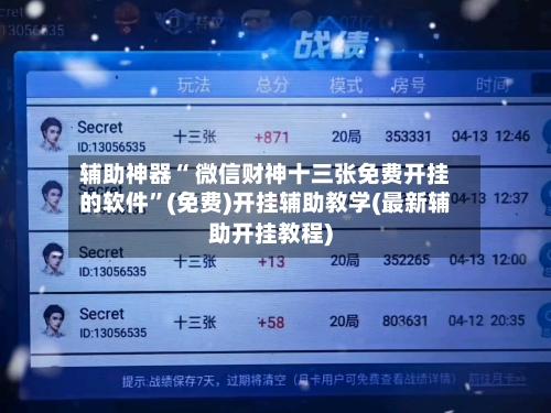 辅助神器“ 微信财神十三张免费开挂的软件”(免费)开挂辅助教学(最新辅助开挂教程)-第2张图片