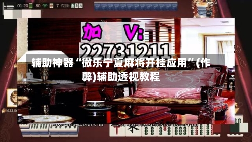 辅助神器“微乐宁夏麻将开挂应用”(作弊)辅助透视教程-第3张图片