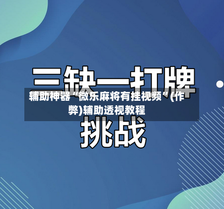 辅助神器“微乐麻将有挂视频”(作弊)辅助透视教程-第3张图片