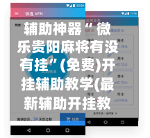 辅助神器“ 微乐贵阳麻将有没有挂	”(免费)开挂辅助教学(最新辅助开挂教程)-第3张图片