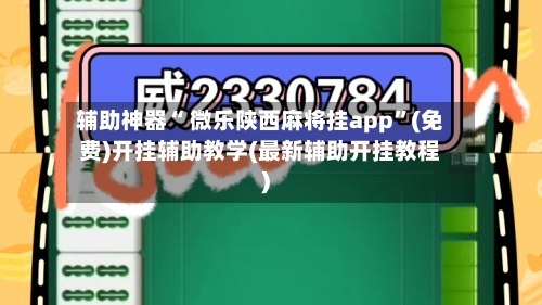 辅助神器“ 微乐陕西麻将挂app”(免费)开挂辅助教学(最新辅助开挂教程)-第2张图片