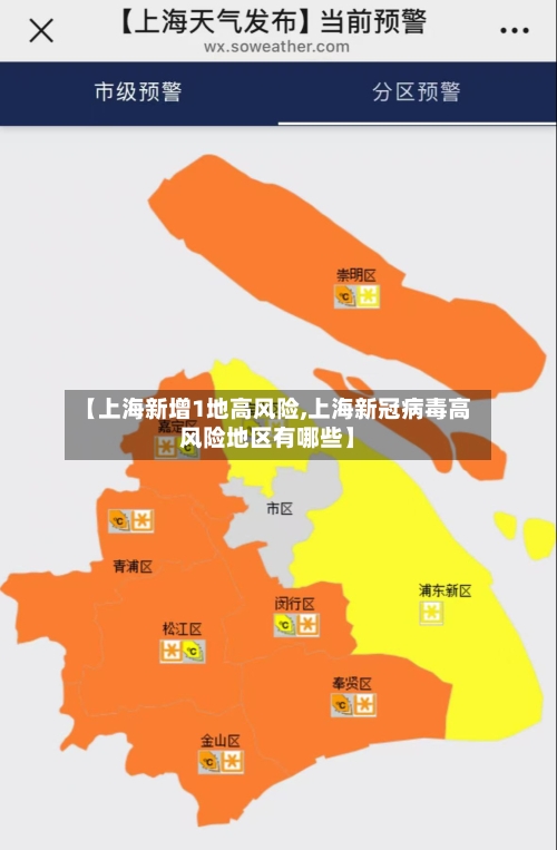【上海新增1地高风险,上海新冠病毒高风险地区有哪些】