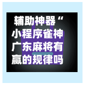 辅助神器“小程序雀神广东麻将有赢的规律吗”(作弊)辅助透视教程-第3张图片