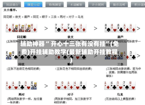辅助神器“ 开心十三张有没有挂	”(免费)开挂辅助教学(最新辅助开挂教程)-第3张图片
