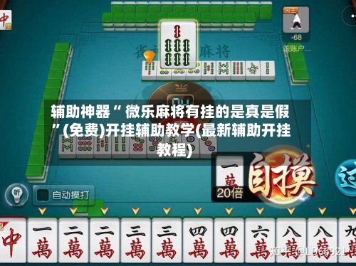 辅助神器“ 微乐麻将有挂的是真是假”(免费)开挂辅助教学(最新辅助开挂教程)-第2张图片
