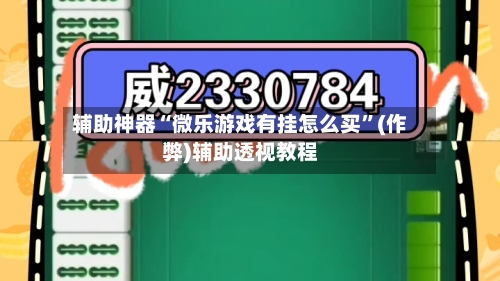 辅助神器“微乐游戏有挂怎么买	”(作弊)辅助透视教程-第2张图片