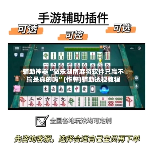 辅助神器“微乐湖南麻将软件只赢不输是真的吗”(作弊)辅助透视教程-第2张图片