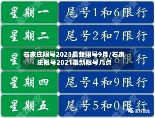 石家庄限号2021最新限号9月/石家庄限号2021最新限号几点-第3张图片