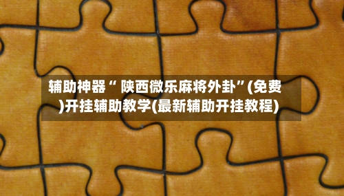 辅助神器“ 陕西微乐麻将外卦”(免费)开挂辅助教学(最新辅助开挂教程)-第2张图片
