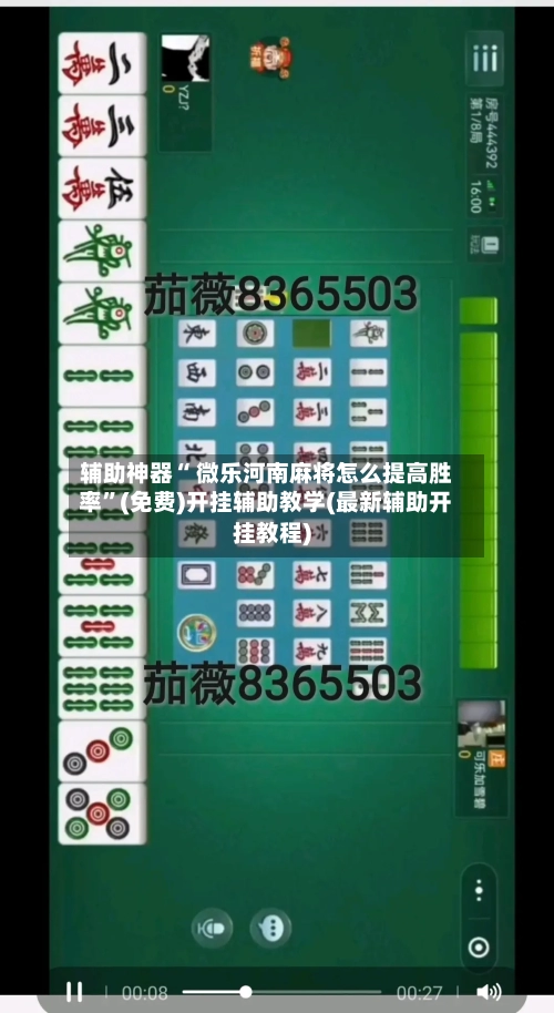 辅助神器“ 微乐河南麻将怎么提高胜率”(免费)开挂辅助教学(最新辅助开挂教程)