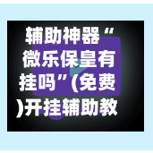 辅助神器“ 微乐保皇有挂吗”(免费)开挂辅助教学(最新辅助开挂教程)-第2张图片