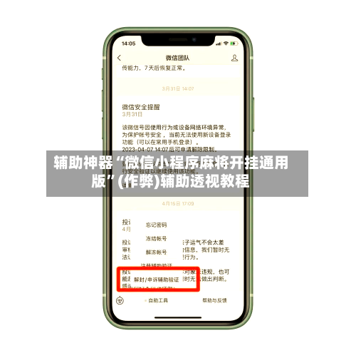 辅助神器“微信小程序麻将开挂通用版”(作弊)辅助透视教程-第2张图片