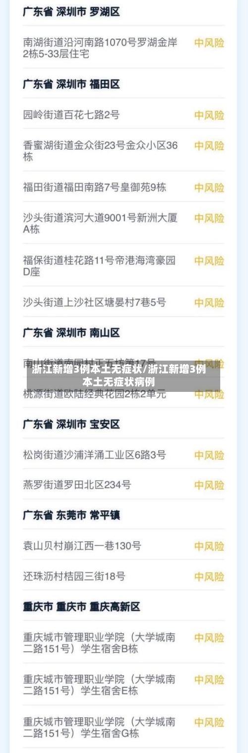 浙江新增3例本土无症状/浙江新增3例本土无症状病例-第2张图片
