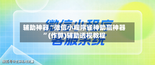 辅助神器“微信小程序雀神助赢神器”(作弊)辅助透视教程-第2张图片
