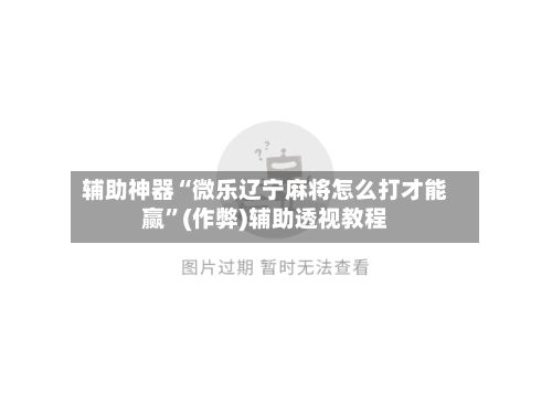 辅助神器“微乐辽宁麻将怎么打才能赢”(作弊)辅助透视教程-第3张图片