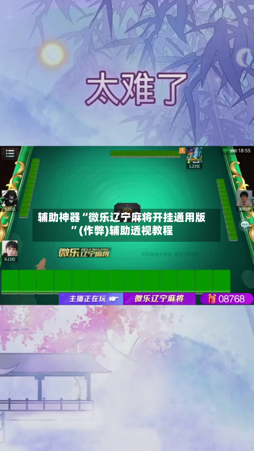 辅助神器“微乐辽宁麻将开挂通用版”(作弊)辅助透视教程-第2张图片