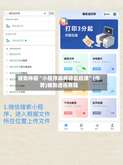 辅助神器“小程序麻将输赢规律”(作弊)辅助透视教程-第2张图片