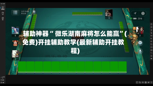 辅助神器“ 微乐湖南麻将怎么能赢”(免费)开挂辅助教学(最新辅助开挂教程)-第2张图片