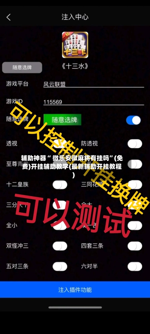 辅助神器“ 微乐安徽麻将有挂吗”(免费)开挂辅助教学(最新辅助开挂教程)