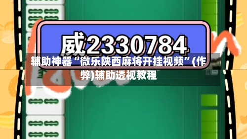 辅助神器“微乐陕西麻将开挂视频”(作弊)辅助透视教程-第2张图片