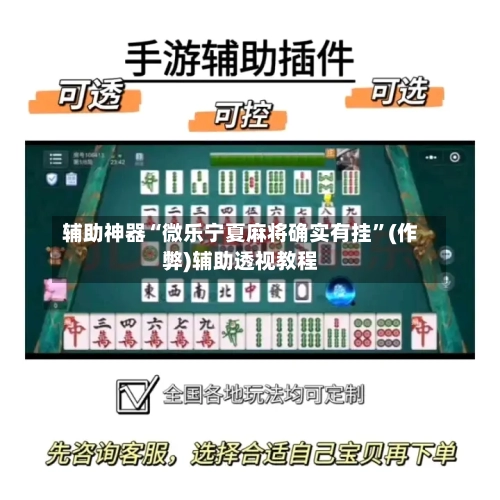 辅助神器“微乐宁夏麻将确实有挂”(作弊)辅助透视教程