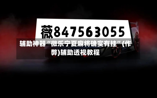 辅助神器“微乐宁夏麻将确实有挂”(作弊)辅助透视教程-第3张图片
