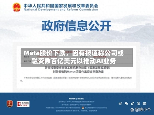 Meta股价下跌，因有报道称公司或融资数百亿美元以推动AI业务-第2张图片