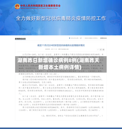 湖南昨日新增确诊病例8例(湖南昨天新增本土病例详情)-第3张图片